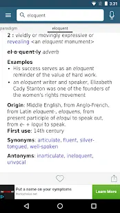 Dictionary - Merriam-Webster Screenshot