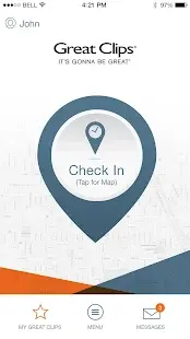 Great Clips Online Check-in Screenshot