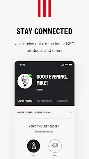 KFC US - Ordering App Screenshot