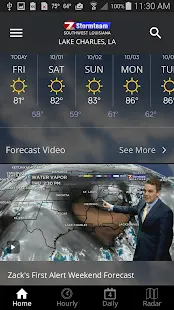 KPLC 7 First Alert Weather Screenshot