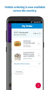 SONIC Drive-In - Order Online Screenshot