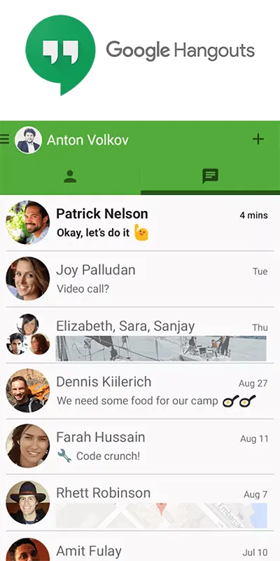 Hangouts Screenshot