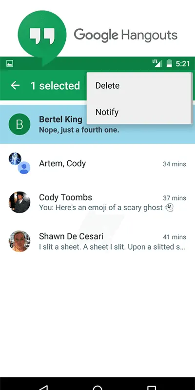 Hangouts Screenshot