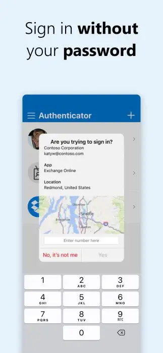 Microsoft Authenticator Screenshot