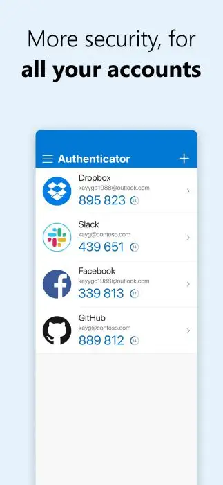 Microsoft Authenticator Screenshot