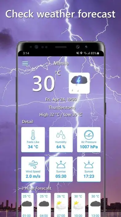 Temperature Today - Weather Forecast & Thermometer Screenshot