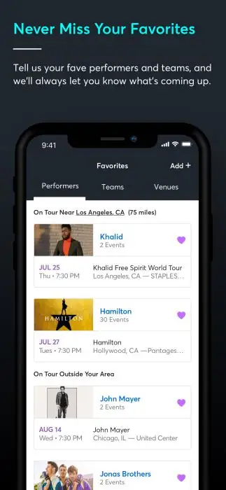 Ticketmaster－Buy, Sell Tickets to Concerts, Sports Screenshot