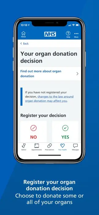 NHS App Screenshot