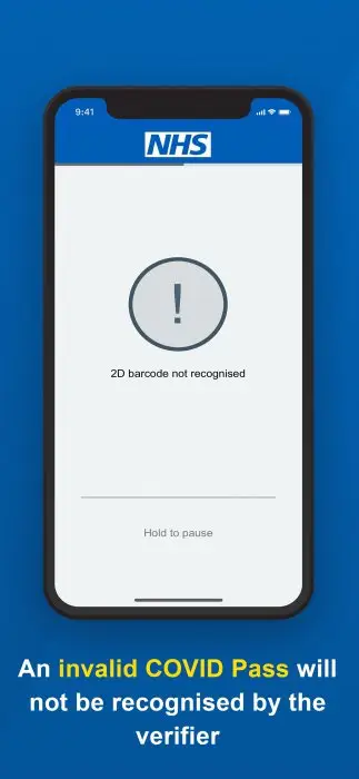 NHS COVID Pass Verifier Screenshot