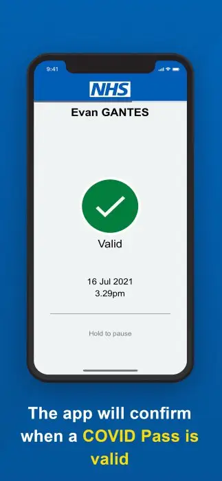 NHS COVID Pass Verifier Screenshot