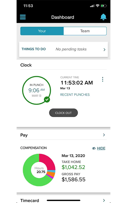 ADP Mobile Solutions Screenshot