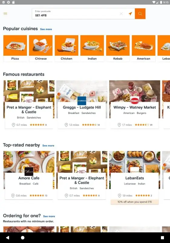 Just Eat - Food Delivery Screenshot