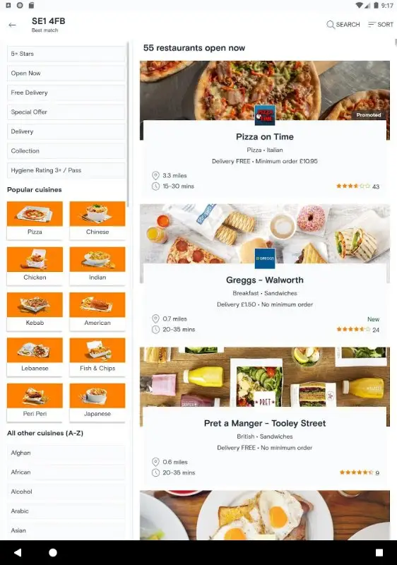 Just Eat - Food Delivery Screenshot