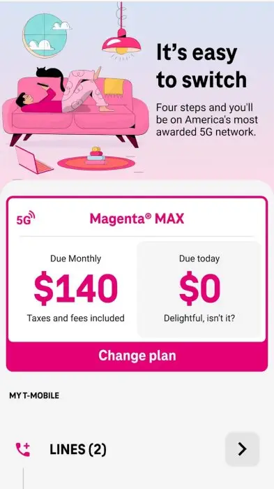 T-Mobile（T-Life） Screenshot