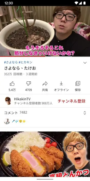 YouTube スクリーンショット