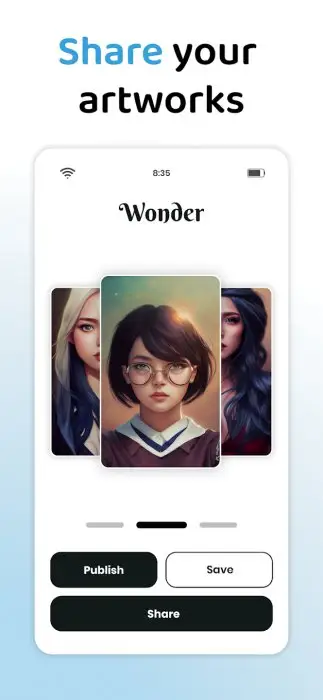 Wonder - AI Art Generator Screenshot