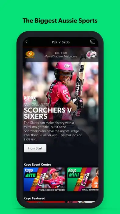 Kayo Sports Screenshot