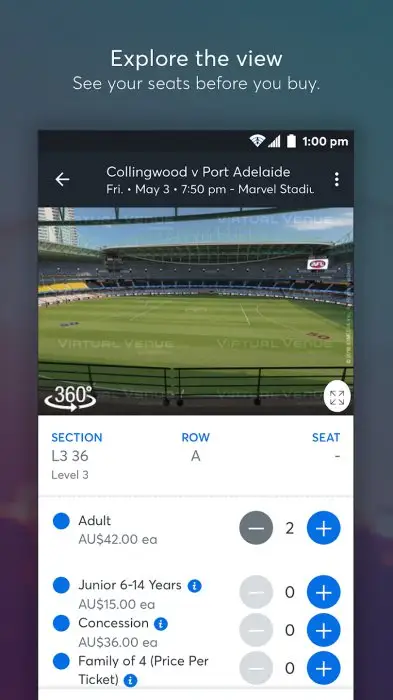 Ticketmaster AU Event Tickets Screenshot