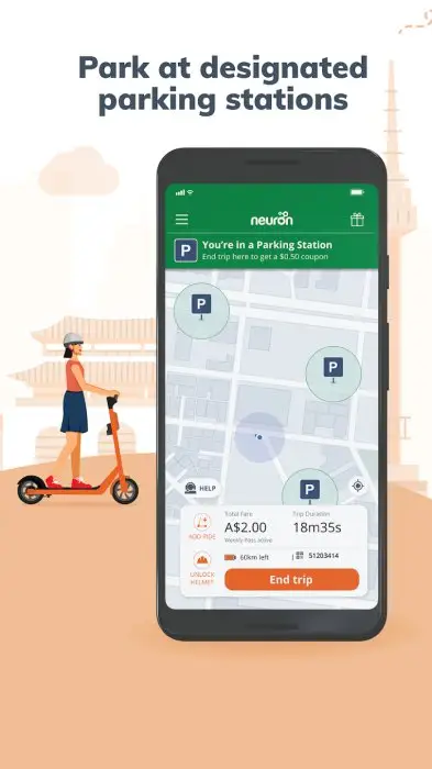 Neuron E-scooters and E-bikes Screenshot