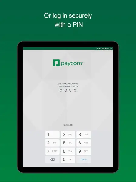 Paycom Screenshot