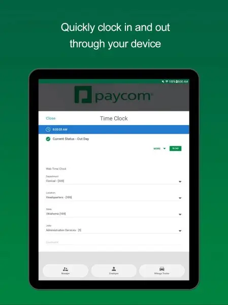 Paycom Screenshot