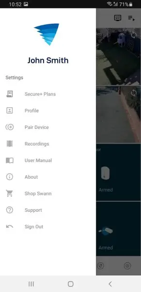 Swann Security Screenshot