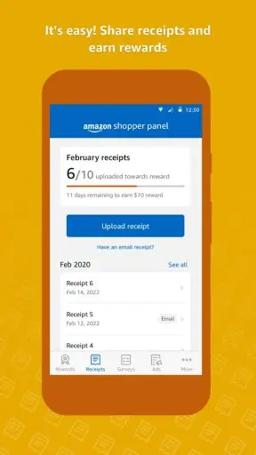 Amazon Shopper Panel Screenshot