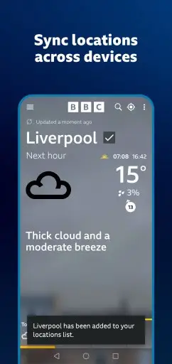 BBC Weather Screenshot