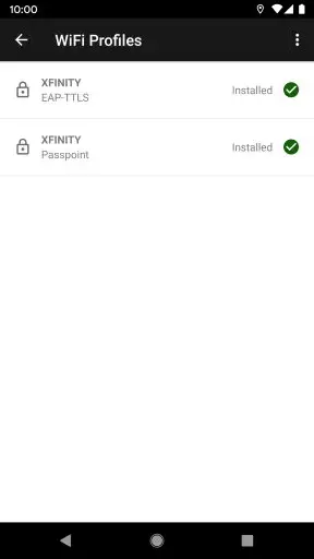 Xfinity WiFi Hotspots Screenshot