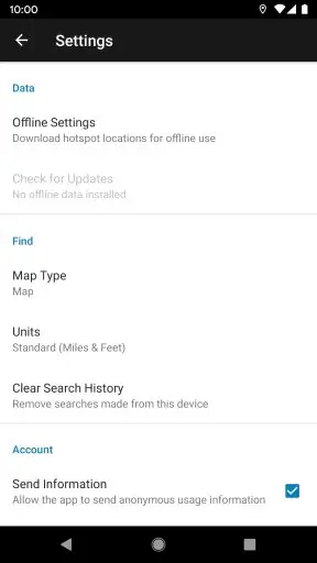 Xfinity WiFi Hotspots Screenshot