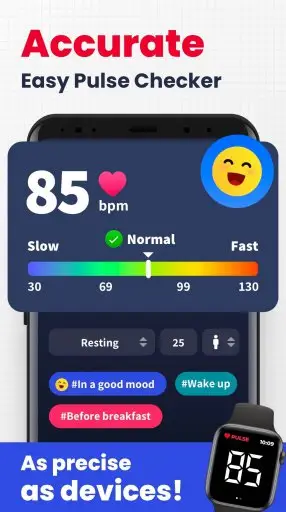 Heart Rate Monitor - Pulse App Screenshot