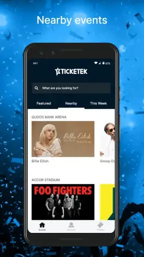 Ticketek AU Screenshot