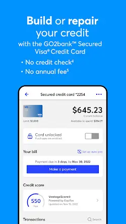 GO2bank: Mobile banking Screenshot