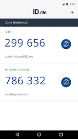 ID.me Authenticator Screenshot