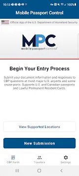 Mobile Passport Control Screenshot