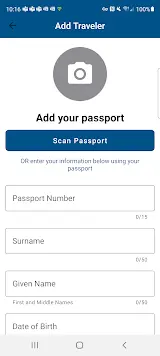 Mobile Passport Control Screenshot