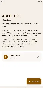 ADHD Test Screenshot
