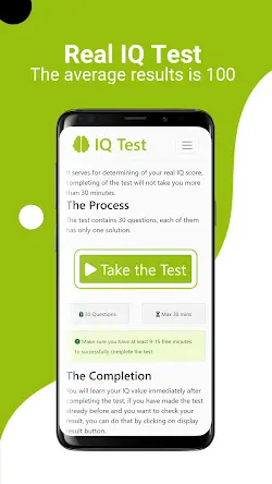 IQ Test Screenshot