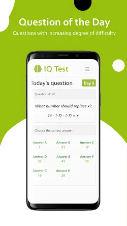 IQ Test Screenshot